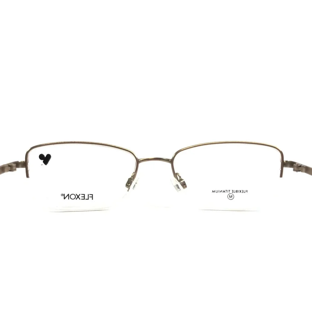 Flexon Eyeglasses Frames W3043 272 Satin Taupe Crystals Titanium 51-18-135